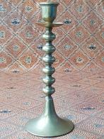 Mooie antieke Engelse kandelaar van koper en ijzer 25 cm., Antiek en Kunst, Antiek | Kandelaars, Ophalen of Verzenden, Koper of Brons