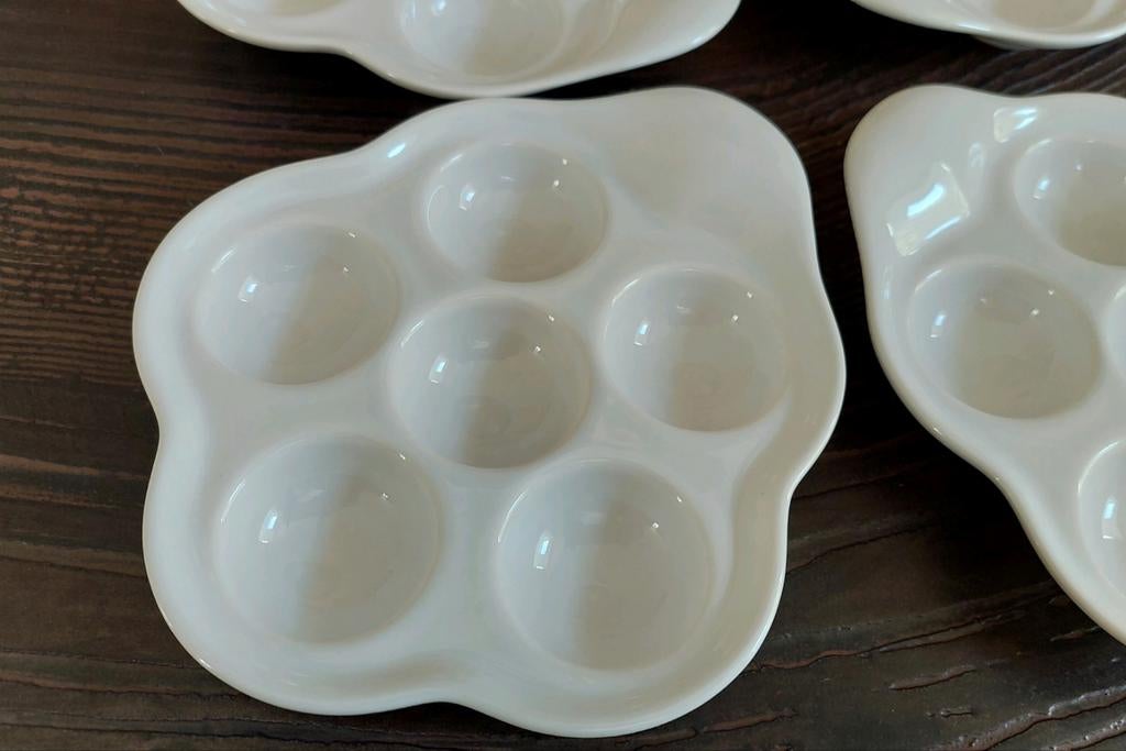 Revol porselein ovenschaaltje voor 6 slakken escargots zgan, Ophalen of Verzenden, Zo goed als nieuw