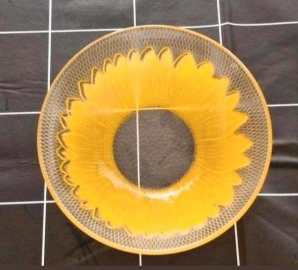 Zonnebloem schaaltje, Huis en Inrichting, Ophalen of Verzenden, Overige stijlen, Glas, Schaal of Schalen