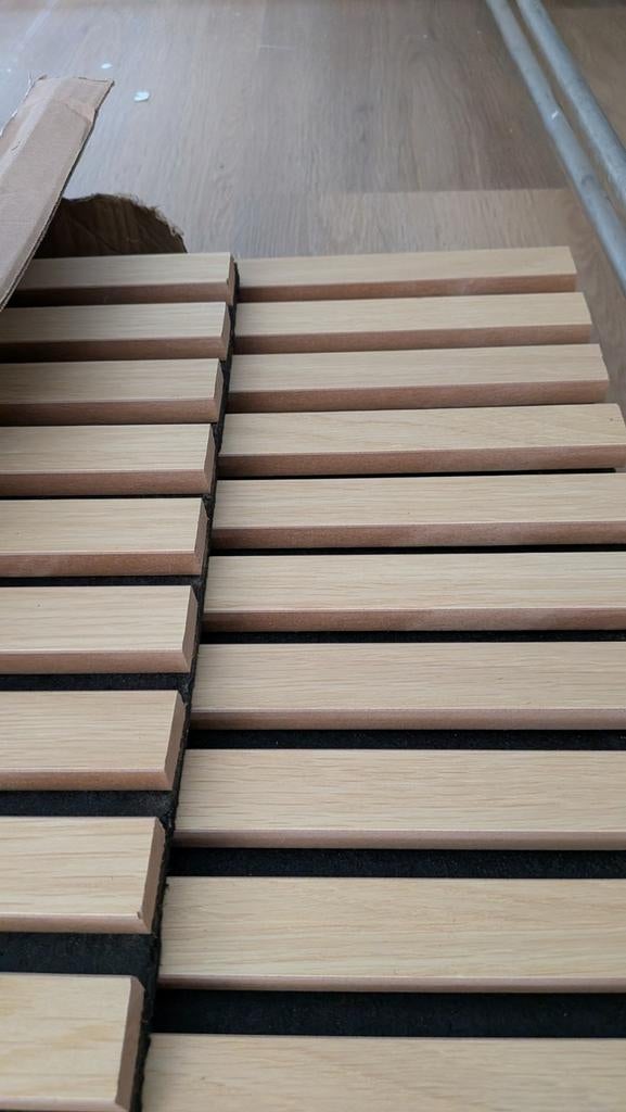 Akoestische Wandpanelen eiken 240x60 cm x 2 stuks, Ophalen, Zo goed als nieuw