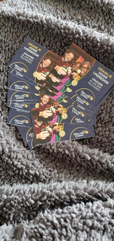 15 drank voucher voor Holland Casino 
Voor non alcoholische, Eén persoon