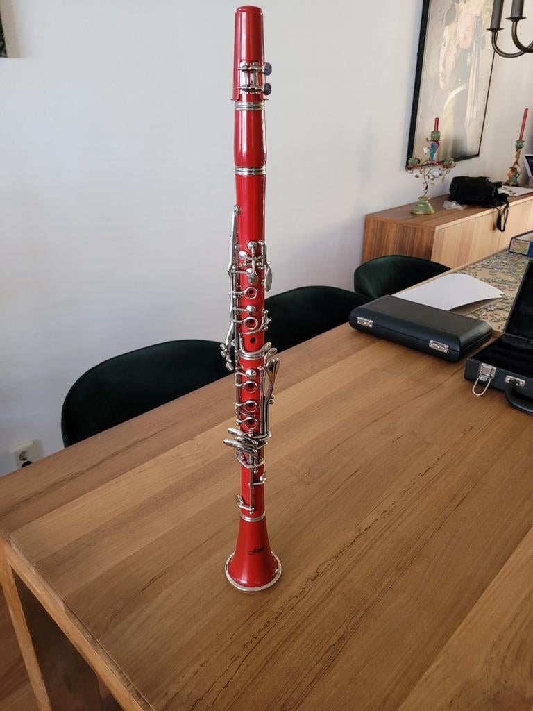 Opvallende rode klarinet - ideaal voor beginners, Muziek en Instrumenten, Blaasinstrumenten | Klarinetten, Kunststof, Gebruikt