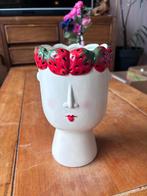 Vaas / pot aardbeien gezicht, Ophalen, Zo goed als nieuw, Overige kleuren, Minder dan 50 cm