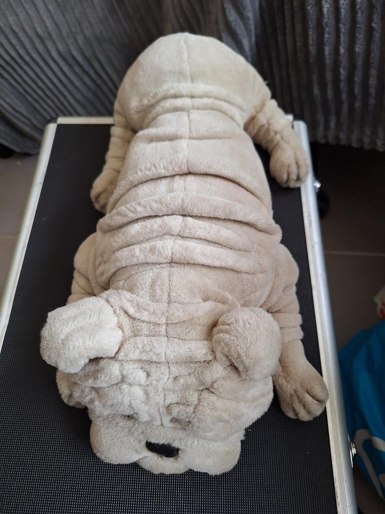 Knuffel hond Sharpei, Onbekend, Zo goed als nieuw, Onbekend, Onbekend