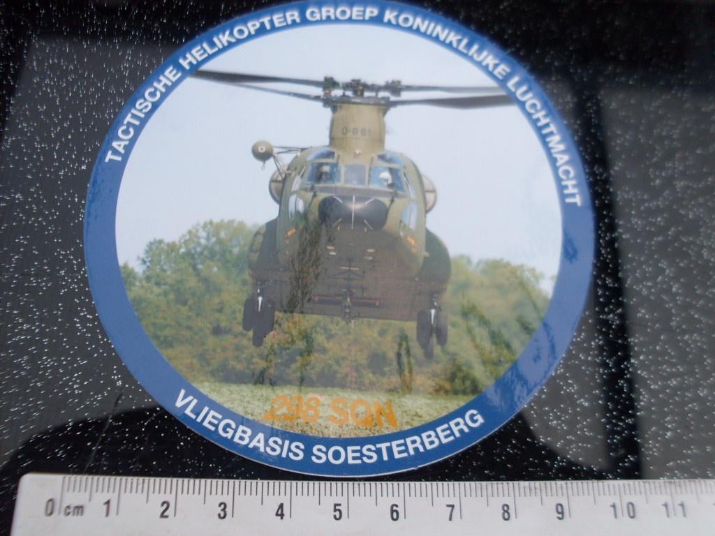 sticker tactische helikopter groep vliegbasis soesterberg, Verzamelen, Verzenden, Zo goed als nieuw, Bedrijf of Vereniging