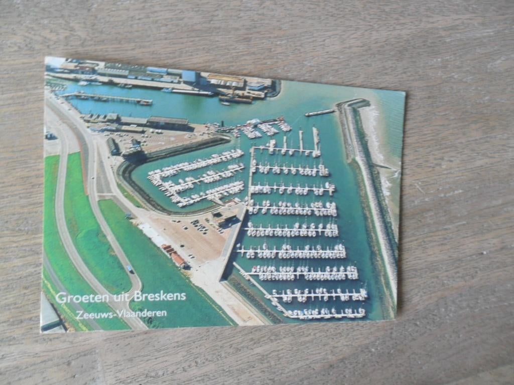 Breskens, zeeuws vlaanderen/luchtfoto haven, Verzamelen, Verzenden, 1980 tot heden, Gelopen, Zeeland