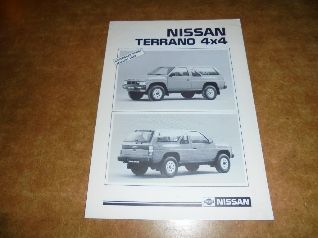 previewbrochure nieuwe Nissan Terrano  1988, Ophalen of Verzenden, Zo goed als nieuw, Nissan