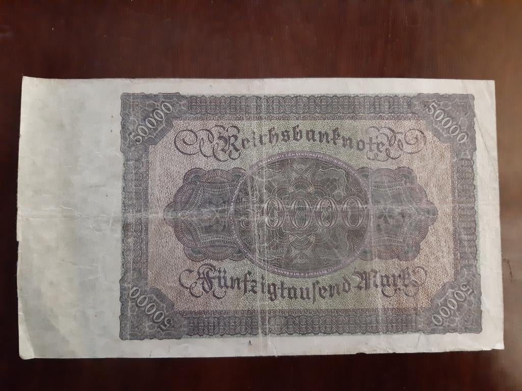 Duits 50.000 Mark biljet uit 1922 - Inflatieperiode, Ophalen of Verzenden