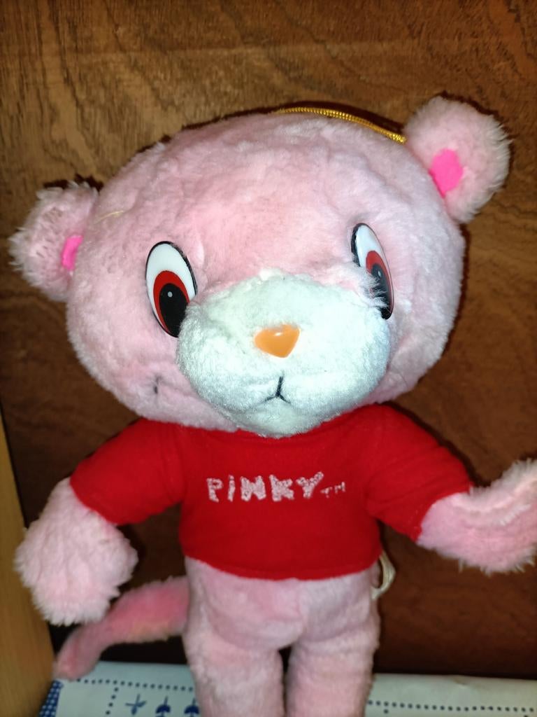 Pinky Panter knuffel Cartoon Rainbow Panthers uit 1983, Ophalen of Verzenden, Zo goed als nieuw, Overige typen