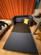 slaapbank, Ophalen, Gebruikt, Blauw, Tweepersoons