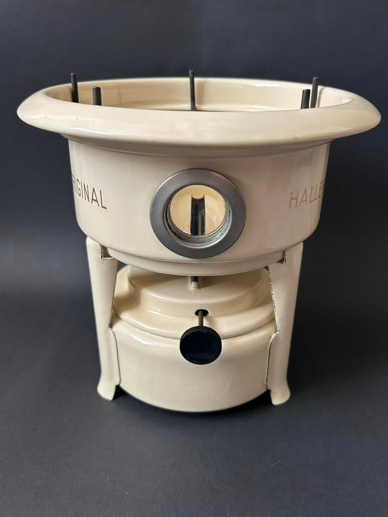 1-Pits Creme Haller Petroleumstel, Antiek en Kunst, Antiek | Emaille, Ophalen of Verzenden