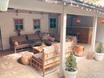 Exotan Bamboe Loungeset met Kussens - Zo goed als nieuw, Ophalen, Meer dan 8 zitplaatsen, Zo goed als nieuw, Loungeset