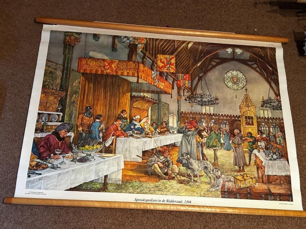 Sprooksprekers in de Ridderzaal, 1394, Ophalen of Verzenden, Geschiedenis