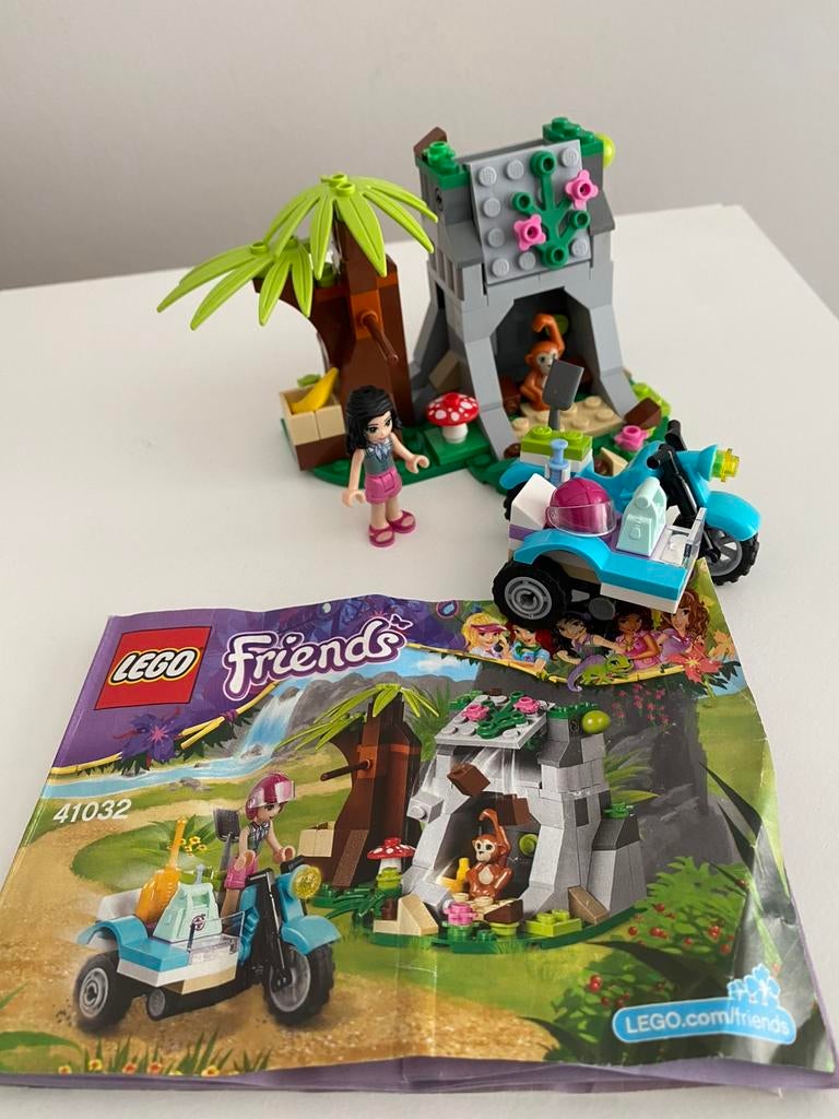 Lego Friends set 41032 eerste hulp bij de junglebike, Ophalen of Verzenden, Gebruikt, Complete set, Lego