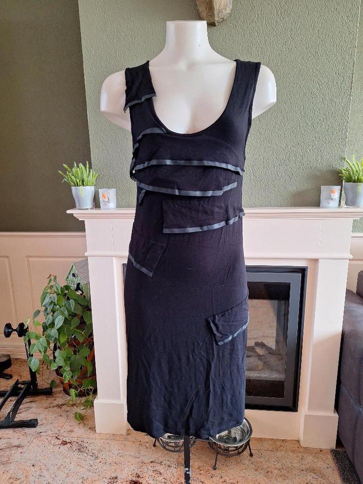 Cop. Copine Claudia Strater jurk M 38, Kleding | Dames, Jurken, Zo goed als nieuw, Maat 38/40 (M), Zwart, Knielengte, Verzenden