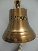 Authentieke Messing Scheepsbel 'CAPTAIN' - Maritieme, Ophalen of Verzenden