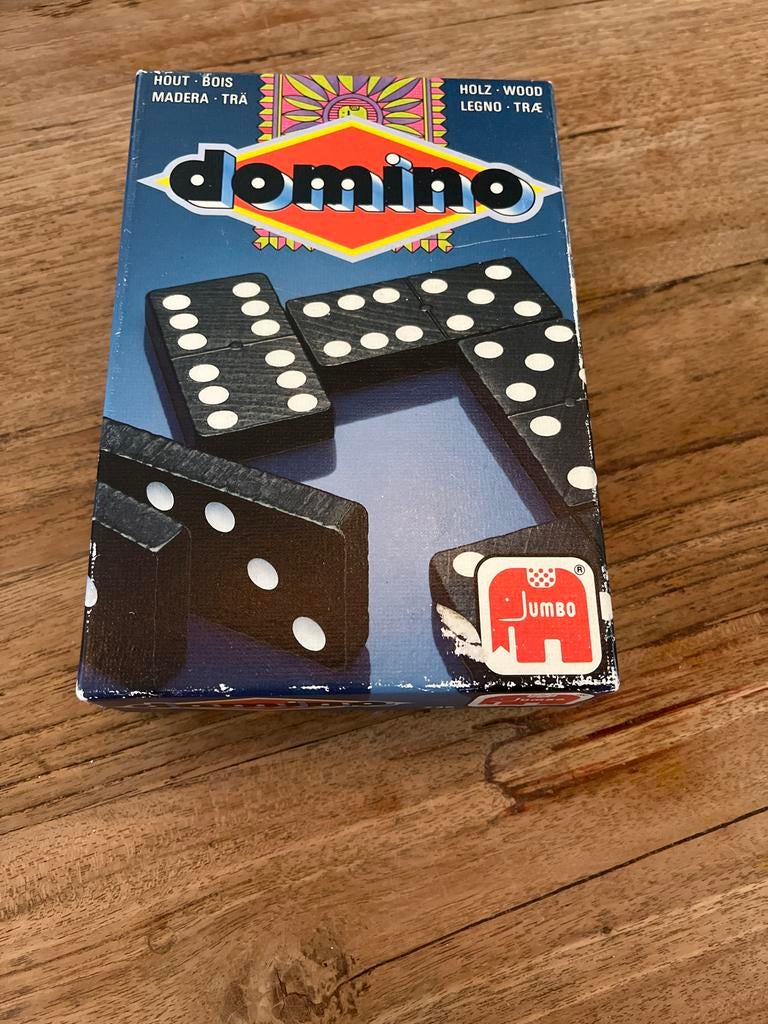 Jumbo Domino Hout - Klassiek Gezinsspel, Een of twee spelers, Ophalen, Gebruikt