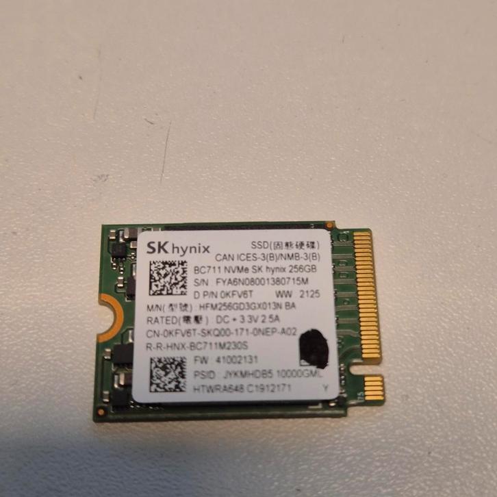 SK Hynix BC711 256GB Nvme SSD 2230, Computers en Software, Harde schijven, Gebruikt, Laptop, Intern, SSD, Overige aansluitingen