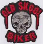 Old Skool Biker stoffen opstrijk patch embleem, Ophalen of Verzenden, Nieuw