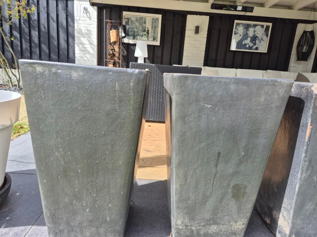 Teracotta bloempot antraciet, Ophalen, Steen, Vierkant, 60 cm of meer