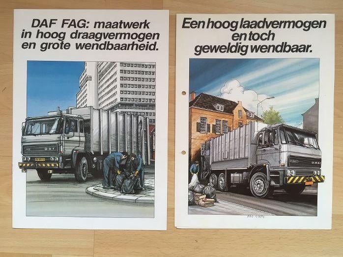 twee folders Daf vuilniswagens, Ophalen of Verzenden, Zo goed als nieuw, Overige merken