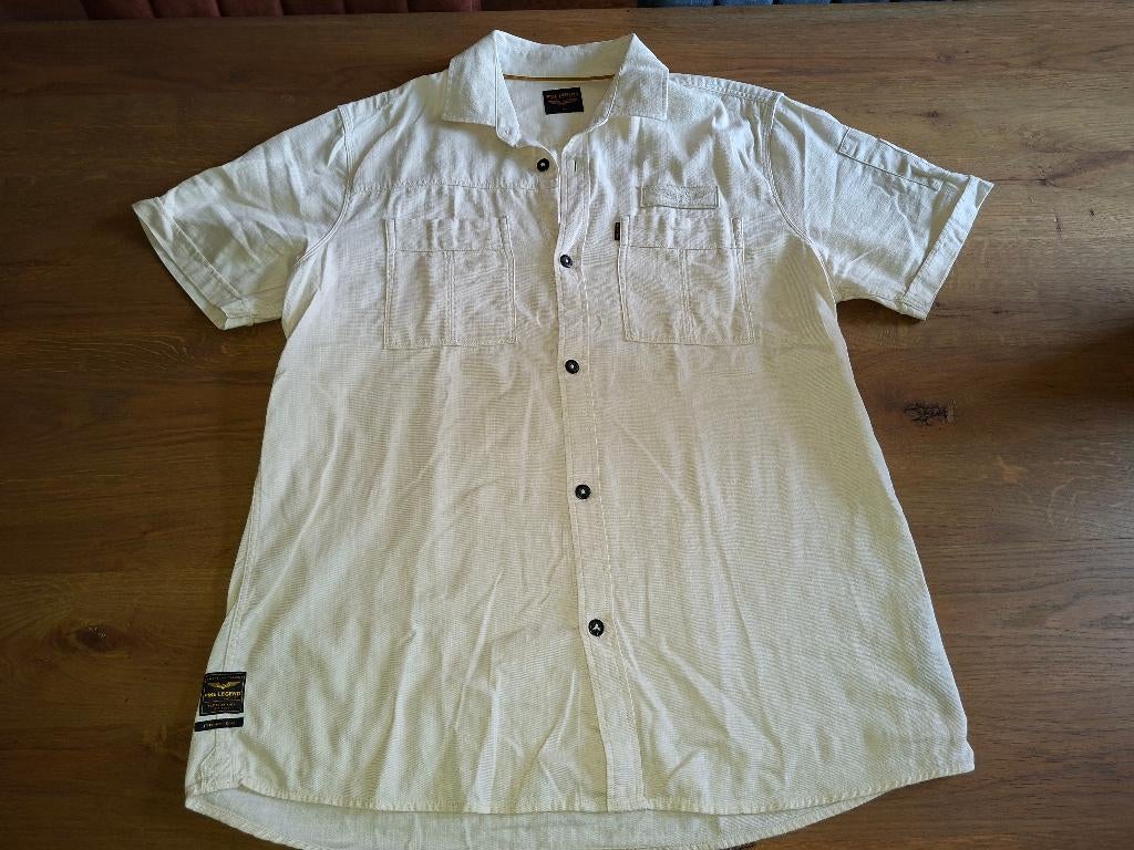 Beige/Ecru overhemd "PME Legend" mt. XXL, Beige, Ophalen of Verzenden, Overige halswijdtes, Pme Legend