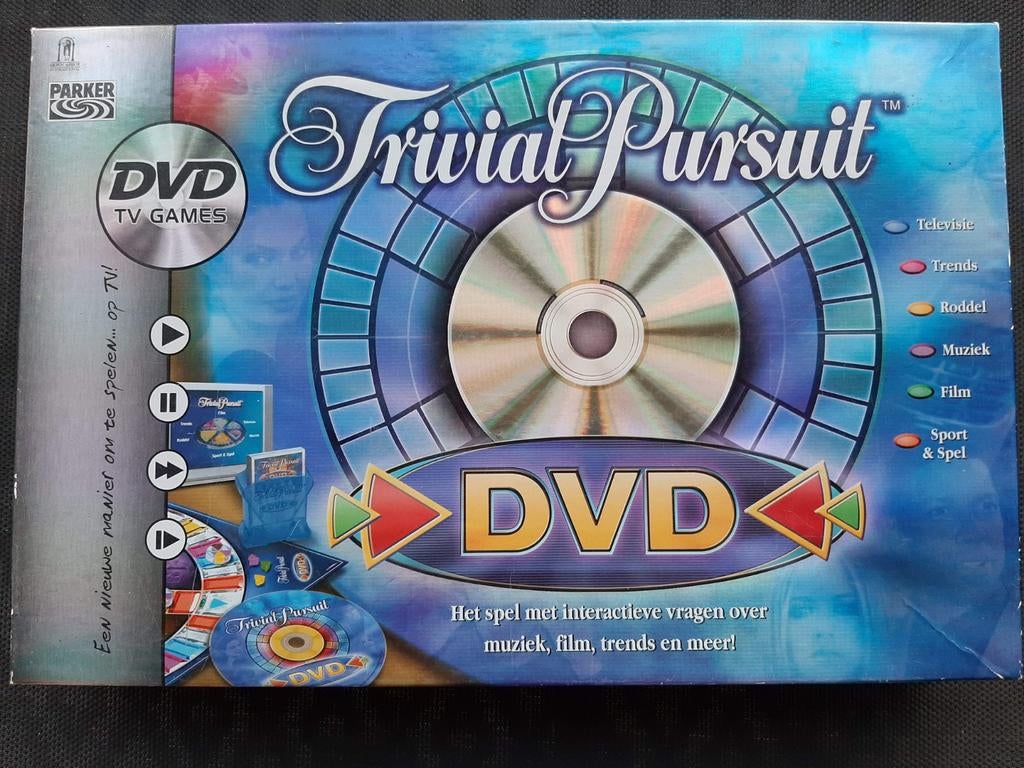 Trivial Pursuit DVD bordspel. Als nieuw., Hobby en Vrije tijd, Gezelschapsspellen | Bordspellen, Ophalen of Verzenden, Zo goed als nieuw