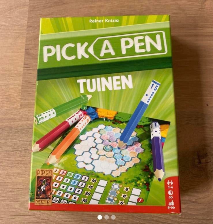 Pick a pen Tuinen, Hobby en Vrije tijd, Gezelschapsspellen | Bordspellen, Ophalen of Verzenden, Zo goed als nieuw