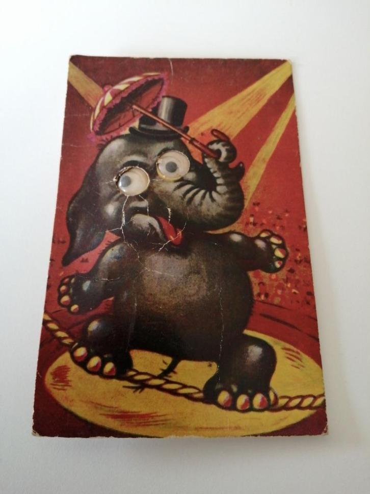 antiek circus kaart met piep functie nieuwe ongebruikt, Antiek en Kunst, Antiek | Speelgoed, Ophalen of Verzenden