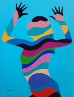 Zelf geschilderd op doek met acryl, Ophalen