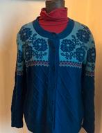 Gudrun Sjoden Vest - Noors Patroon - Maat M - ZGAN, Kleding | Dames, Verzenden, Zo goed als nieuw, Maat 38/40 (M), Blauw