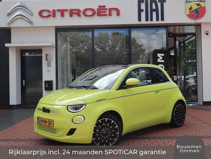 Fiat 500E Cabrio 42kWh 118PK Automaat La Prima, Rijklaarprij, Auto's, Fiat, Bedrijf, Te koop, 500E, ABS, Achteruitrijcamera, Adaptive Cruise Control