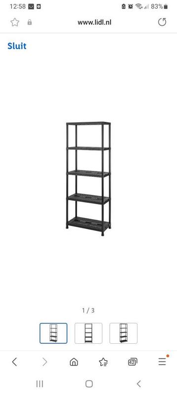 Stellingkast kunststof zwart 180x71x35 cm LIVARNO beschikbaar voor biedingen