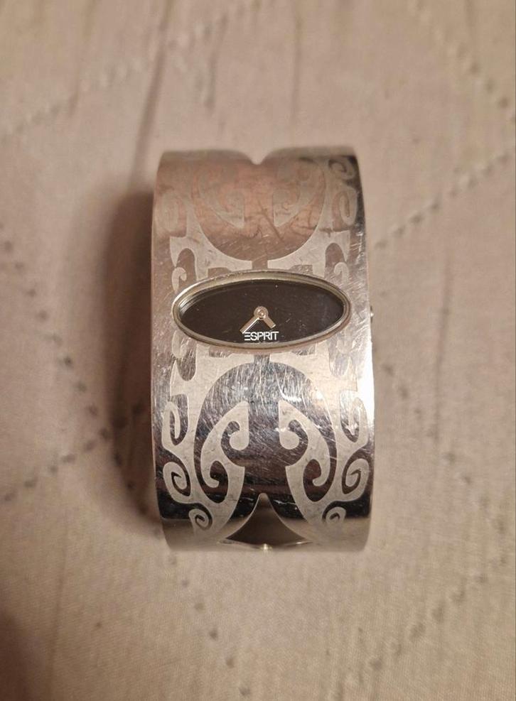 Esprit Horloge, Sieraden, Tassen en Uiterlijk, Horloges | Dames, Gebruikt, Polshorloge, Esprit, Staal, Staal, Ophalen of Verzenden