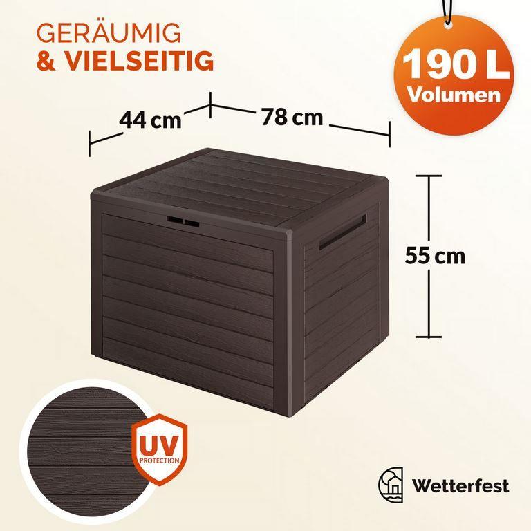 Opbergbox opbergkist tuinkussens kunststof 190L GRTS BEZORGD, Verzenden, P. Venemakade 163c, 9605 PN Kiel-Windeweer, Nieuw, HODO Handelsonderneming