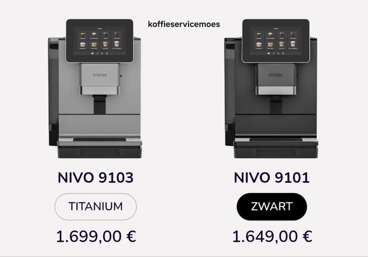 Nivona 9101 & 9103 met nieuwste techniek, Witgoed en Apparatuur, Koffiezetapparaten, Zo goed als nieuw, Koffiemachine, Ophalen of Verzenden