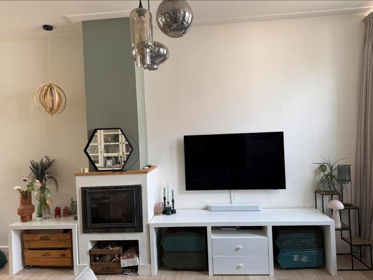 Tv meubel met bakken, Huis en Inrichting, Kasten | Televisiemeubels, Gebruikt, Minder dan 100 cm, 150 tot 200 cm, 25 tot 50 cm