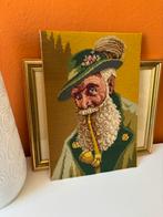 Vintage Borduurwerk: Man met Pijp, Ophalen of Verzenden