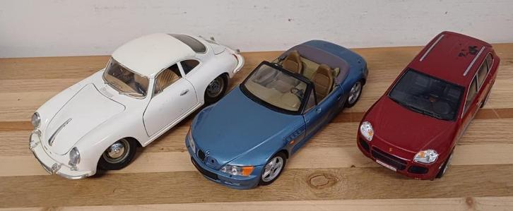 Auto's - 3 stuks, Hobby en Vrije tijd, Modelauto's | 1:18, Gebruikt, Bburago, Ophalen of Verzenden