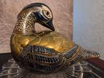 Tonaka aardewerk eend in messing frame, Ophalen of Verzenden