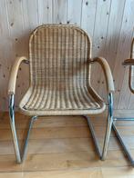 Vintage rotan rieten eetkamer stoelen setprijs, Gebruikt, Ophalen