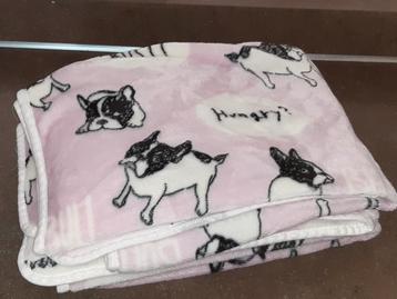 Franse bulldog hond kleden roze nieuw 100 x 70 cm beschikbaar voor biedingen
