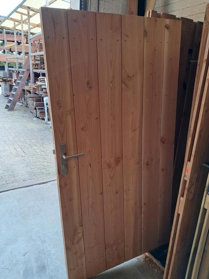 Schuurdeur Douglas, nummer 13, Doe-het-zelf en Verbouw, Deuren en Horren, Nieuw, Garagedeur, Minder dan 200 cm, Hout, Ophalen