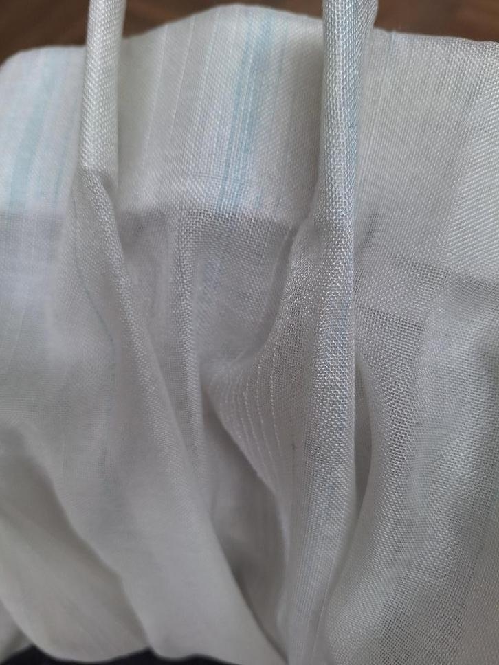 Vitrage 4 stuks, Huis en Inrichting, Stoffering | Gordijnen en Lamellen, Zo goed als nieuw, 200 cm of meer, 150 tot 200 cm, Wit