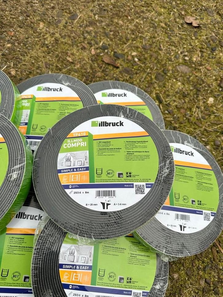Illbruck TP610 Compriband - Nieuw in verpakking 10 stuks, Doe-het-zelf en Verbouw, Isolatie en Afdichting, Nieuw, Muurisolatie