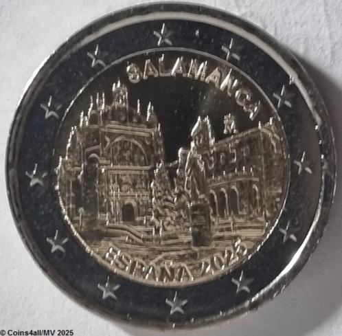 SPANJE 2 EURO 2025 "OUDE BINNENSTAD VAN SALAMANCA", UNC, Postzegels en Munten, Munten | Europa | Euromunten, Losse munt, 2 euro
