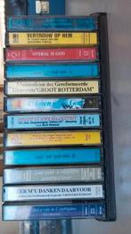 Cassettebandjes Geestelijke muziek 12 stuks in houder, Cd's en Dvd's, Cassettebandjes, Gebruikt, 2 t/m 25 bandjes, Ophalen of Verzenden