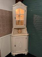 Vintage hoek vitrinekast, Huis en Inrichting, Kasten | Vitrinekasten, Ophalen, Gebruikt, Vintage, 50 tot 100 cm