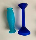 Twee mooie kandelaars, Leonardo, Huis en Inrichting, Woonaccessoires | Kandelaars en Kaarsen, Overige materialen, Blauw, Ophalen of Verzenden