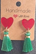 Carnaval oorbellen rood groen Kaaiendonk, Ophalen of Verzenden, Zo goed als nieuw, Rood, Overige materialen